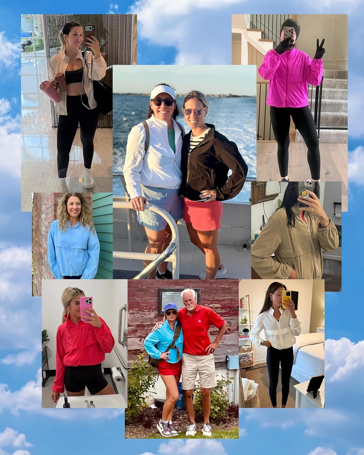 Locachy Women's Lightweight Zip Up Athletic Jacket Stand Collar Windproof Sun Protection Workout Outdoor Jacket - Image 4