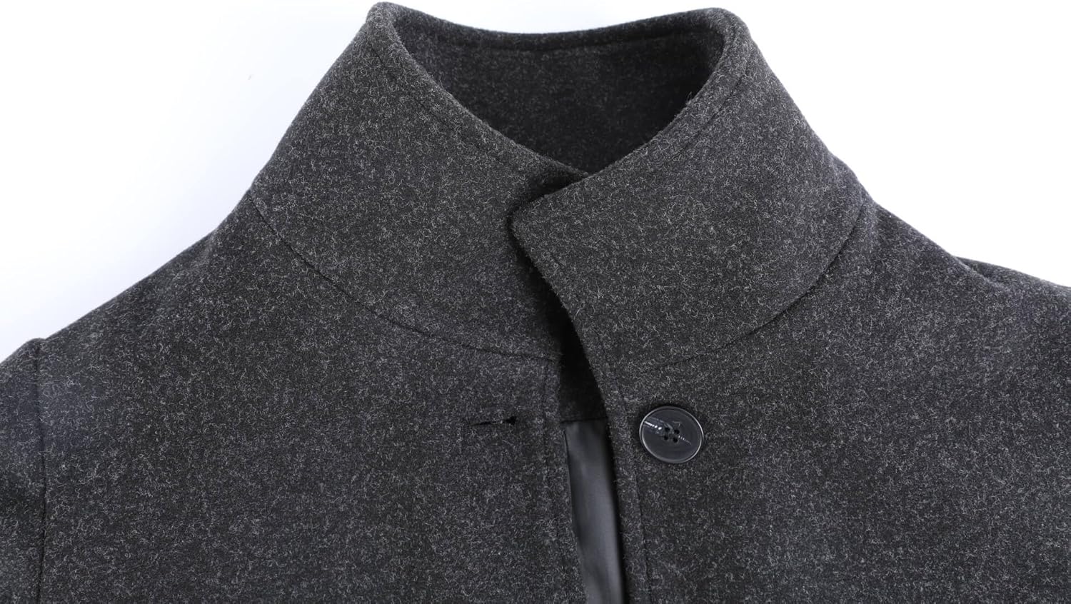 CHARTOU Women's Casual Thicken Wool Blend Stand Collar Single Breasted Pea Coat - Image 2