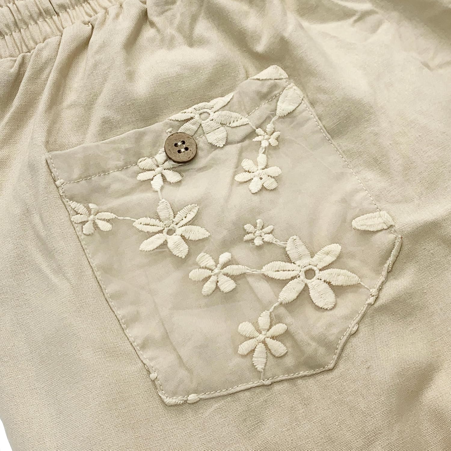 LOVESHOOT Women Linen Pants Summer 2026 High Waist Comfy Gauze Slacks Lightweight Casual Loose Trousers with Pockets - Image 4