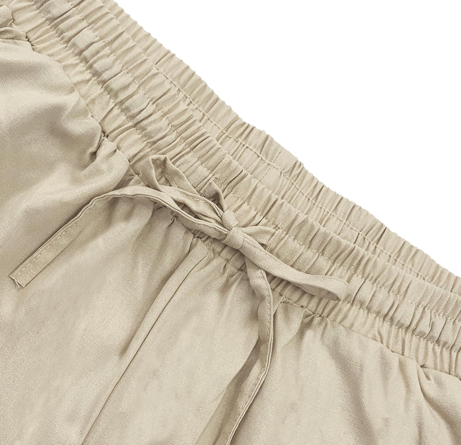 LOVESHOOT Women Linen Pants Summer 2026 High Waist Comfy Gauze Slacks Lightweight Casual Loose Trousers with Pockets - Image 2