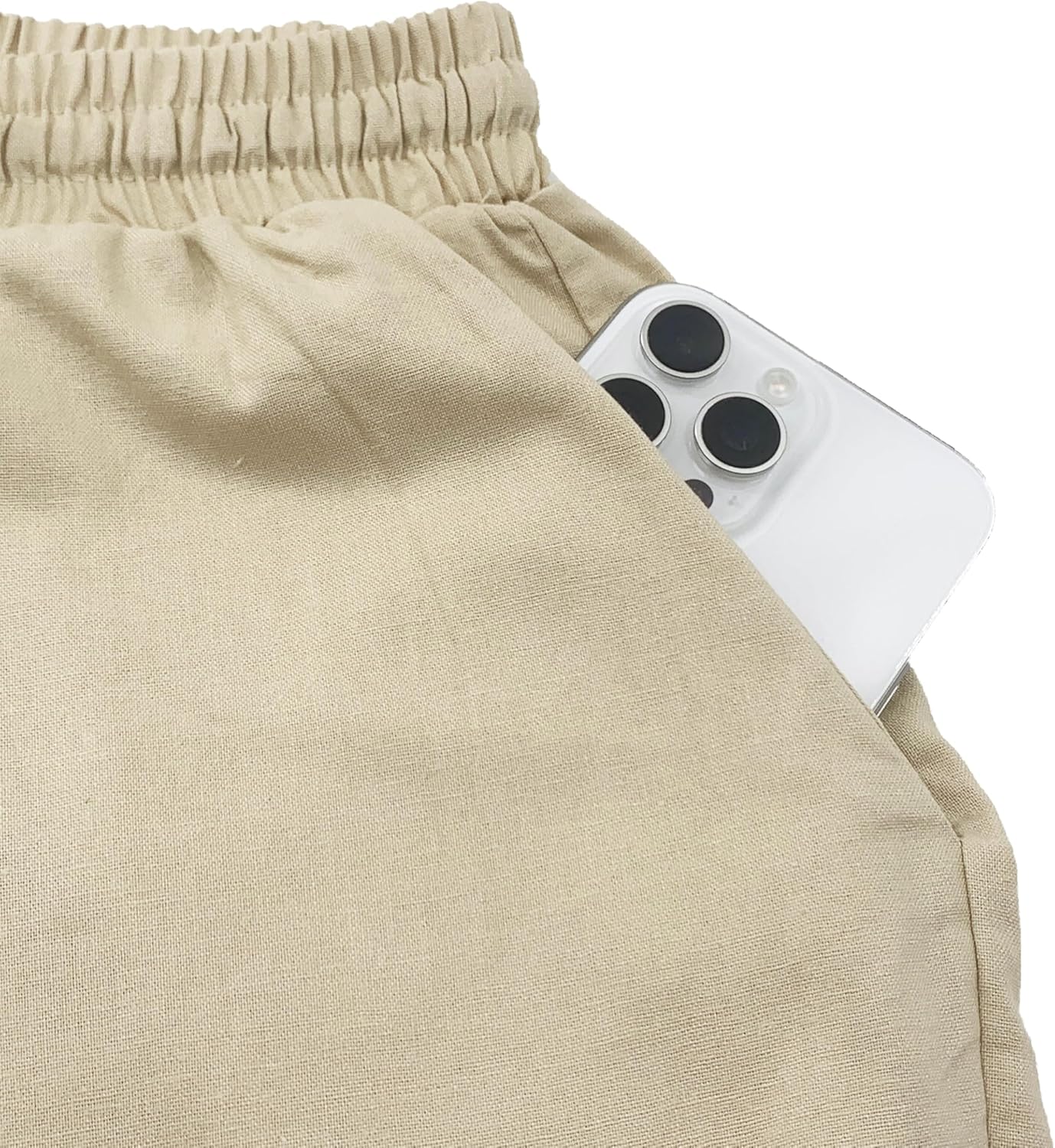 LOVESHOOT Women Linen Pants Summer 2026 High Waist Comfy Gauze Slacks Lightweight Casual Loose Trousers with Pockets - Image 3