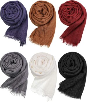 Geyoga 6 Pcs Women Scarf Shawl Hija...