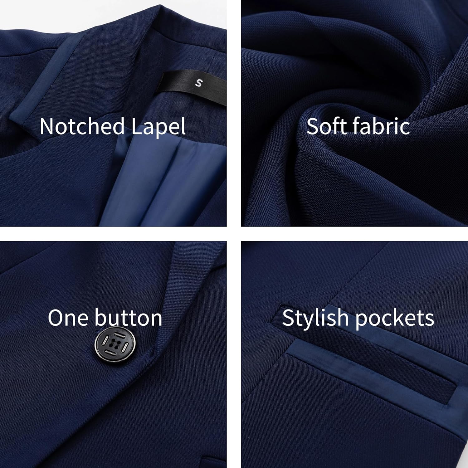 Women's 2 Piece Suit One Button Dressy Blazer Pants Suit Set Business Casual Outfits - Image 4