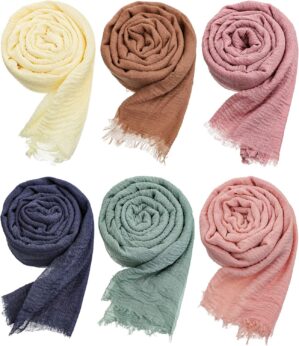 Geyoga 6 Pcs Women Scarf Shawl Hija...