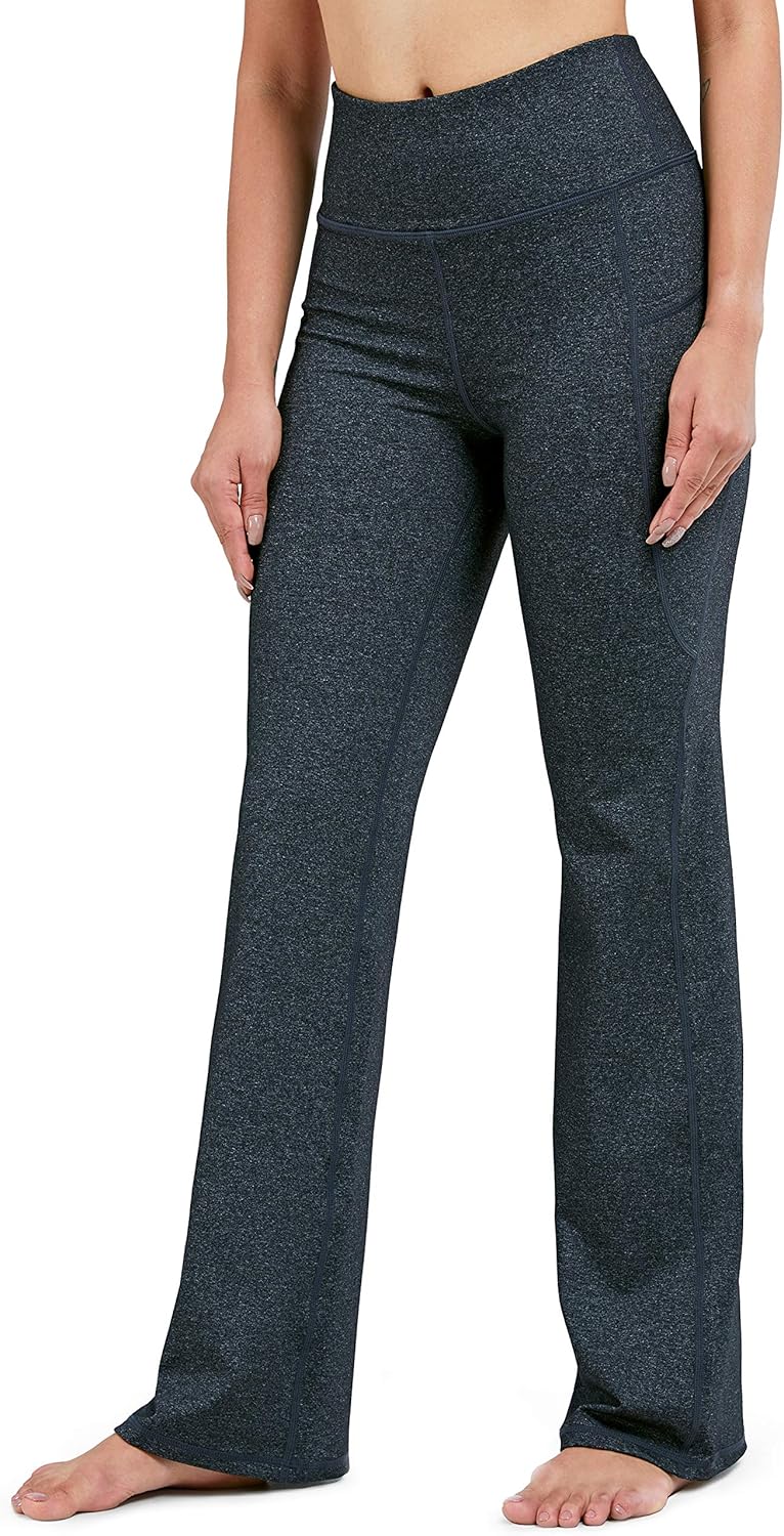 28"/30"/32"/34" Inseam Women's Bootcut Yoga Pants Long Bootleg High-Waisted Flare Pants with Pockets - Image 2