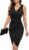 IHOT 2026 Women’s Sexy V Neck Sleeveless Faux Wrap Ruched Sheath Bodycon Cocktail Party Work Dress