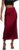 SOLY HUX Women’s Elegant Satin Skirts High Waisted Flared Casual Work Office Fishtail Midi Skirt