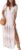 Eleter Women’s Deep V-Neck Lace Romper Short Sleeve Long Dress