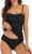 Shuangyu Two Piece Swimsuit for Women, Ruched Tummy Control Tankini Sets with Twist Front, Modest Bathing Suits for Beach