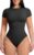 FeelinGirl Shapewear Bodysuit Compression Body Suits Women’s Bodysuits High Neck Short Sleeve Plus Size Body Suit Body Shaper