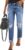 Sidefeel Women’s Boyfriend Jeans Stretchy Ripped Distressed Zimbaplatinum Denim Pants Size 4-18