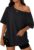 Trendy Queen Womens Off the Shoulder Tops Oversized Summer Spring T-Shirts 2026