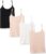 Amazon Essentials Women’s Slim-Fit Camisole for Layering and Everyday Wear, Pack of 4