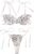 Lilosy Sexy Tie Side Embroidered Underwire Push Up Cute Strappy Mesh Sheer Bachelorette Lingerie Set