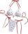 WDIRARA Women’s 2 Piece Swimsuit Cherry Print Bikini Set Halter Triangle Bikini Side Tie String Bathing Suits