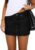 Womens Denim Skirt Casual Mini Jean Skirt Stretch Low Waist Jean Skirt for Women Zip Fly Denim Mini Skirts