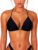 OZICERD String Bikini Tops for Women Bathing Suit Swim Tops Sexy Triangle Bikini Top Black