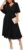 SCOMCHIC Women Plus Size Midi Dresses Wedding Guest Short Sleeve V Neck Tie Waist Casual Summer Flowy A Line Dress