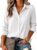 Zeagoo Blouse for Women Dressy Long Sleeve Button Down Shirts Business Casual Outfit Lightweight Solid/Printed Tops
