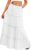 Trendy Queen Vacation Outfits Long Skirts for Women Boho Maxi Skirt Elastic High Waist Dress with Pockets Fashion