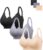 HBselect Jelly Bras for Women No Underwire 3PCS Comfort Wireless Push Up Bras Seamless Scalloped Lift Everyday Bralettes