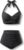 Holipick Women High Waisted Bikini Set Two Piece Swimsuit Tummy Control Bathing Suit Vintage Halter Swimwear