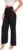 FUNYYZO Wide Leg Pants Women’s High Elastic Waisted in The Back Business Work Trousers Long Straight Suit Pants