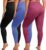 VALANDY Creamlush 3 Pack Plus Size Leggings for Women-High Waisted Soft Stretchy Yoga Pants,L-5XL