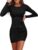 ANRABESS Womens Fall Long Sleeve Short Dress Rib Knit 2026 Fashion Basic Slim Fit Party Cocktail Night Bodycon Mini Dresses