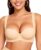 Upushall Push Up Padded Bra Add 1 Cup Balconette Underwire Support Back Smoothing T-Shirt Bras for Women