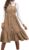 WDIRARA Women’s Button Front Sleeveless Ruffle Hem Pinafore Dress Corduroy Jumper Dress