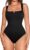 FeelinGirl Square Neck Shapewear Bodysuit for Women Sleeveless Tummy Control Slimming Bodysuit Going Out Tank Tops