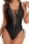 Holipick Women Sexy One Piece Swimsuit One Shoulder Bathing Suit Lace Up Swimwear Monokini