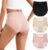 INNERSY Women’s High Waist Seamless Underwear No Show Panties Full Coverage Briefs 3-Pack