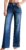 roswear Women’s Wide Leg Jeans Casual High Waisted Stretch Baggy Loose Denim Pants