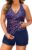 Daci Plus Size Tankini Swimsuit for Women – Two Piece Tummy Control Bathing Suit Tankini Top with Two Pockets Shorts