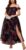 Women’s Plus Size Formal Party Cocktail Dress, Wedding Guest Evening Gown with Slit – Off Shoulder Floral Tulle Maxi Dress