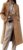 IDEALSANXUN Womens Long Wool Coats Fall Winter Double Breasted Trench Coat Peacoat