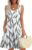 WEESO Womens Summer Dresses Loose U Neck Sleeveless Sundresses Dress with Pockets