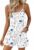 Ekouaer Womens Summer Casual Sleeveless Rompers 2026 Floral Loose Shorts Overalls Adjustable Boho Jumpsuits with Pockets