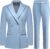 Lamgool Women Pants Suit Double Breasted 2 Piece Blazer Set Work Casual Jacket Outfits for Business