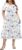 IN’VOLAND Women Plus Size Short Sleeve Dress Loose Summer Casual A-Line Flowy Midi Dresses with Pockets