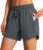 Ksmien Women’s 5″/ 7″ Athletic Running Shorts Quick Dry Lightweight Workout Gym Shorts with Zipper Pockets UPF 50+