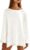 Tankaneo Womens Long Sleeve Shirts Oversized Lightweight Sweaters Crewneck Side Slit Hem Casual Blouse Tunic Tops