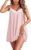Ekouaer Women Lace Nightgown Sexy Spaghetti Strap Cami Sleeveless Chemise Sleepwear Sleep Dress