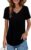 Elesomo Womens T Shirts V Neck Summer Short/Long Sleeve Cotton Tops Tees