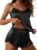Ekouaer Satin Pajama Set for Women 2 Piece Silky Lingerie Sleepwear Lace Camisole Pj Shorts Set Soft Nightwear S-XXL