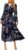 Simplee Women’s Floral Boho Long Sleeve Maxi Dress V Neck Empire Waist Swing Flowy Wedding Guest Dress