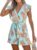 CUPSHE Women’s Romper Tropical Flutter Sleeve Boho Overall V Neck Wide Leg Outfit Casual Beach