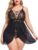 Avidlove Plus Size Babydoll Womens Snap Crotch Lingerie V Neck Lace Nighty Sleepwear L-5XL